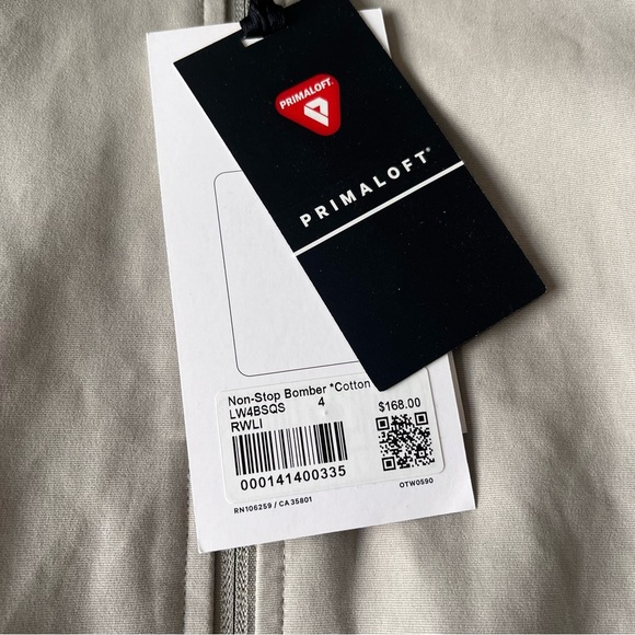 Lululemon Non Stop Bomber Jacket Raw Linen New Sz 4 - Picture 3 of 9